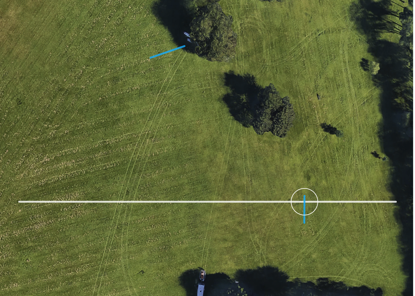 Build a mechanism to identify when a lightsaber has crossed my transect line.